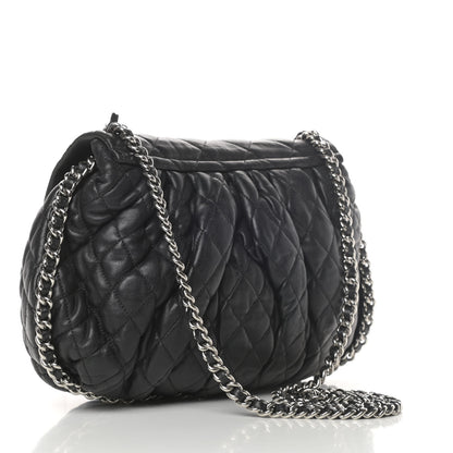 Chanel Washed Lambskin Quilted Large Chain Around Flap Black 4 of 13