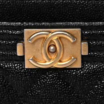 Chanel Caviar Quilted Boy Card Holder Black 13 of 13