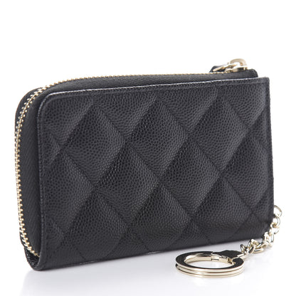 Chanel Caviar Quilted Key Holder Case Black 3 of 7