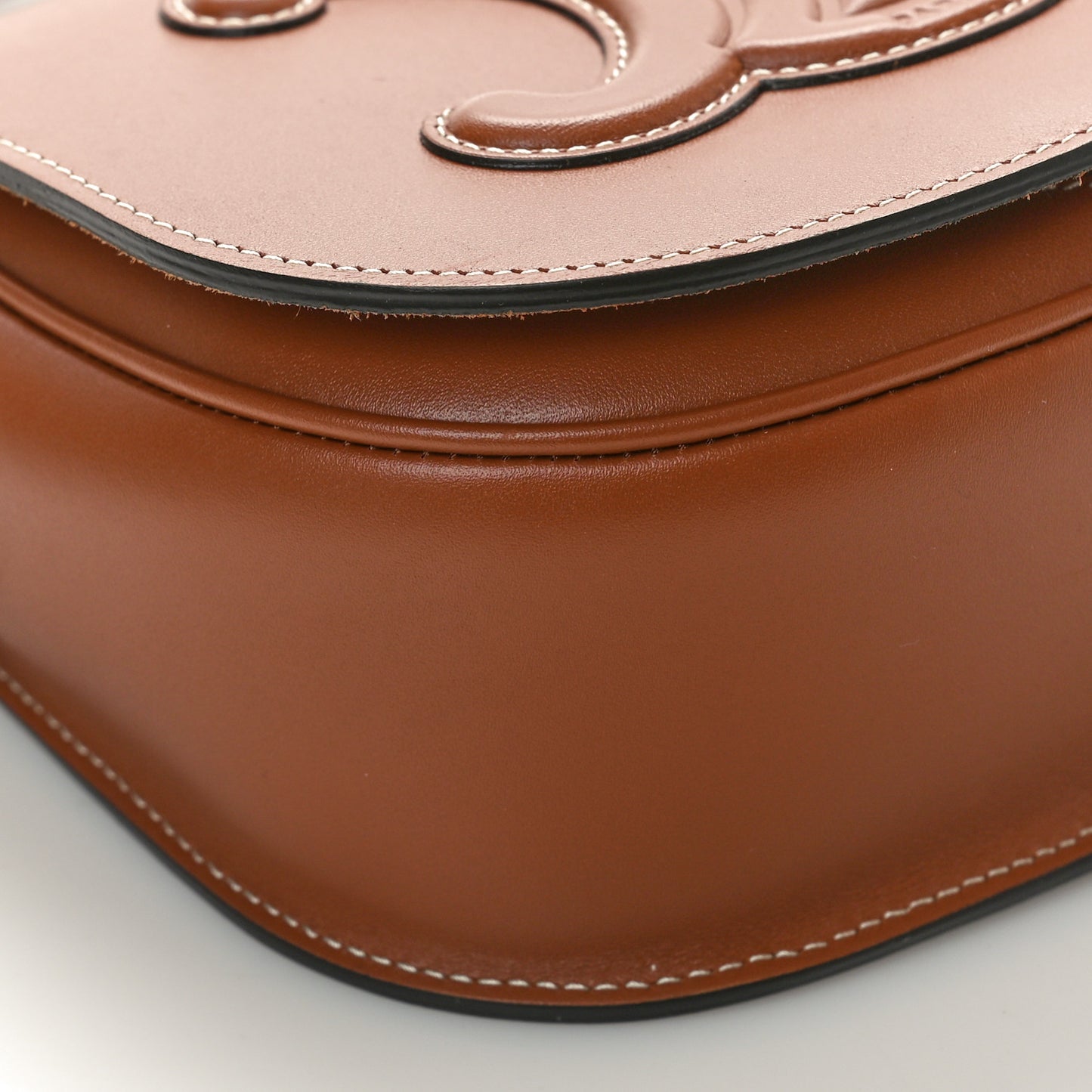 Smooth Calfskin Cuir Triomphe Folco Crossbody Bag Tan