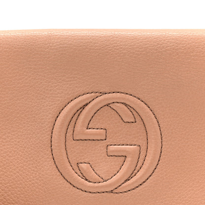 Gucci Pebbled Calfskin Medium Soho Clutch Camelia 8 of 10