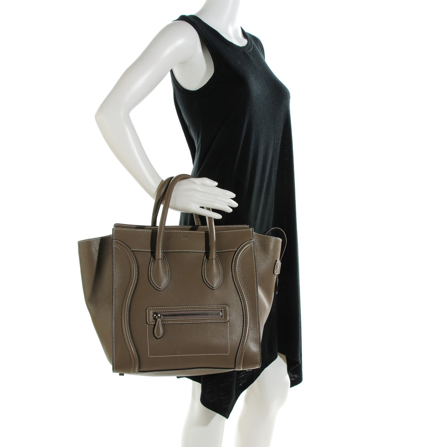 Drummed Calfskin Mini Luggage Souris