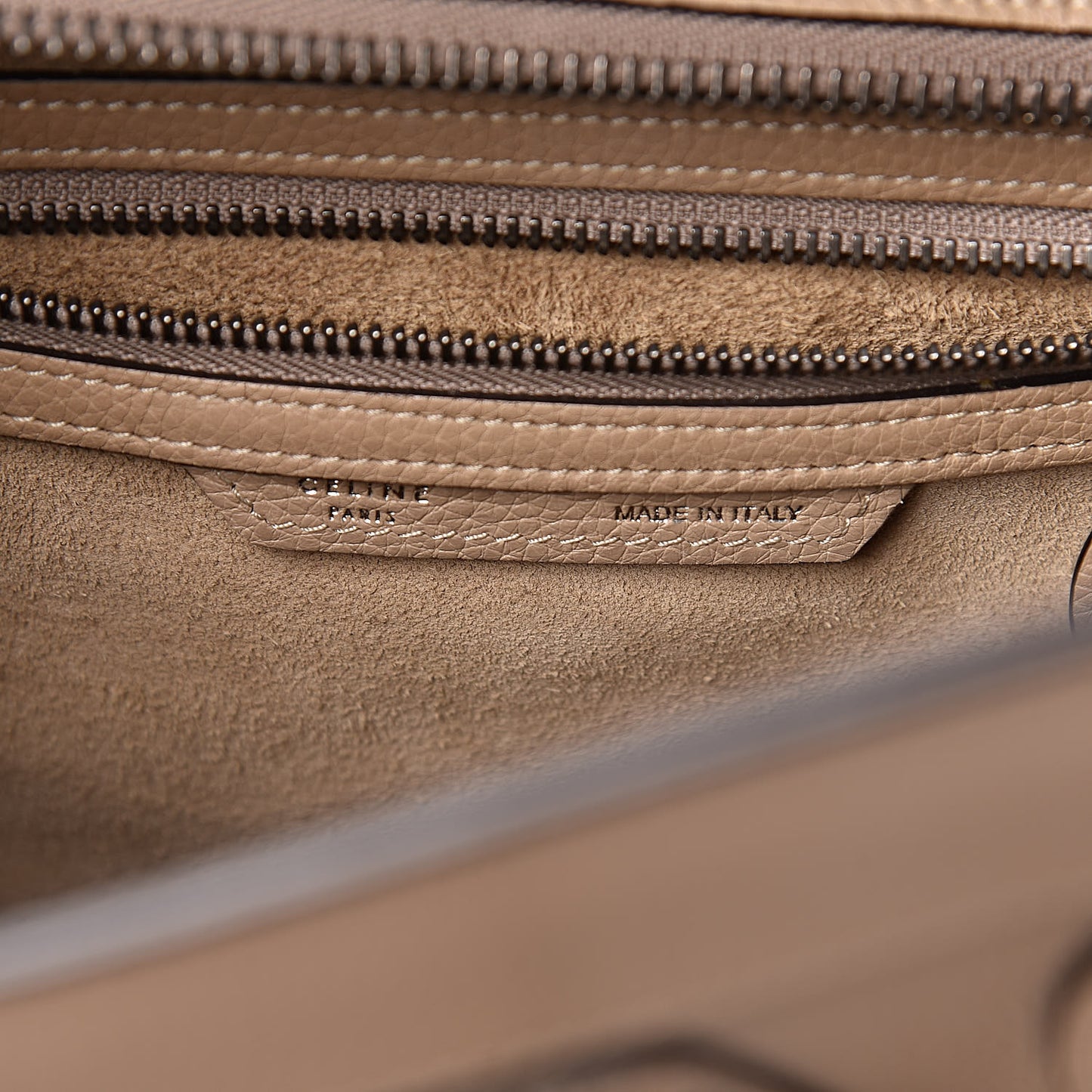 Drummed Calfskin Micro Luggage Dune