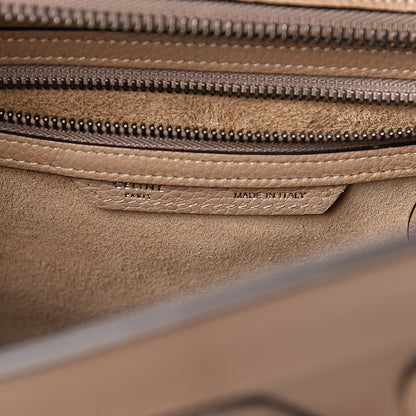 Celine Drummed Calfskin Micro Luggage Dune 7 of 10