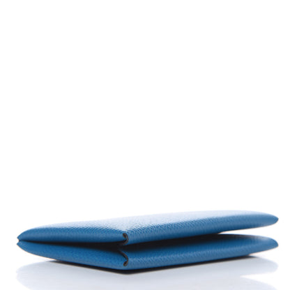 Hermes Epsom Calvi Card Case Bleu Izmir 4 of 7
