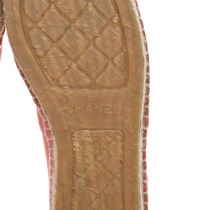 Chanel Suede Lambskin CC Espadrilles 39 Pink 6 of 7
