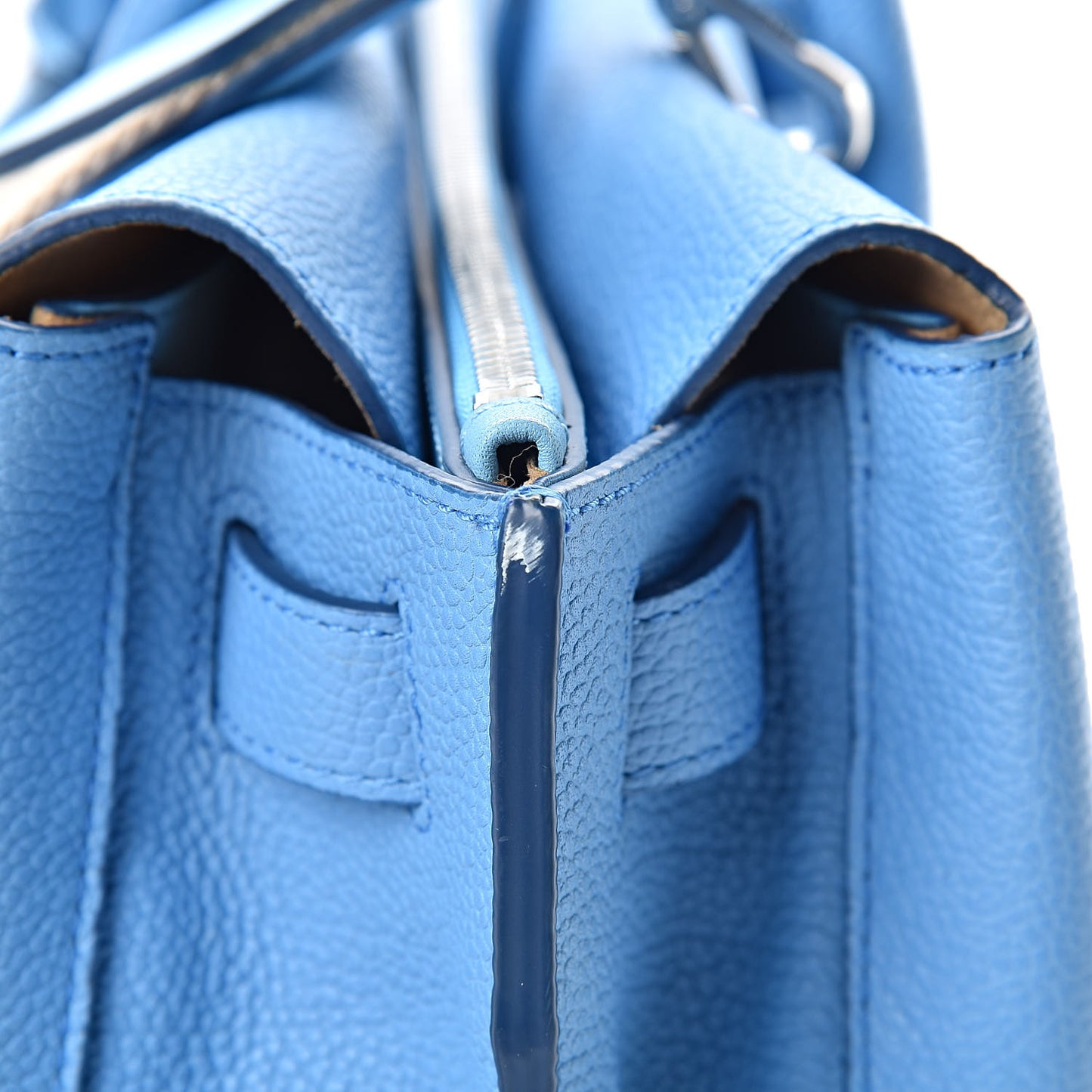 Grained Calfskin Medium Milla Tote Tile Blue