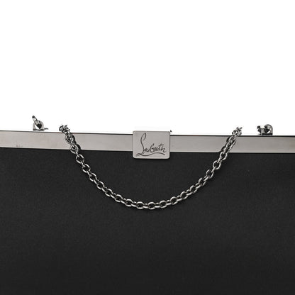 Christian Louboutin Satin Palmette Clutch Black 7 of 9