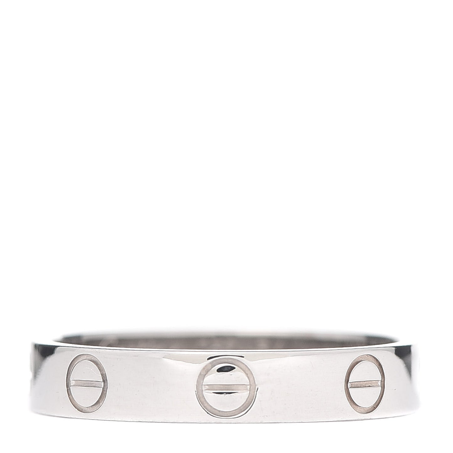 18K White Gold 3.5mm LOVE Wedding Band Ring 54 6.75