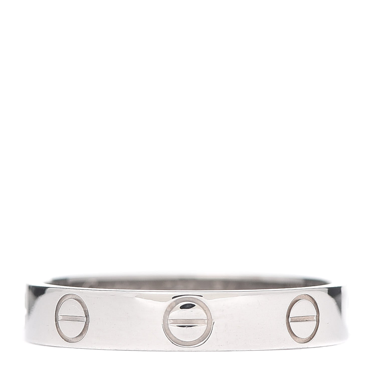 Cartier 18K White Gold 3.5mm LOVE Wedding Band Ring 54 6.75 1 of 4