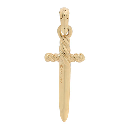 David Yurman 18K Yellow Gold Diamond Petrvs Dagger Amulet Pendant 3 of 3