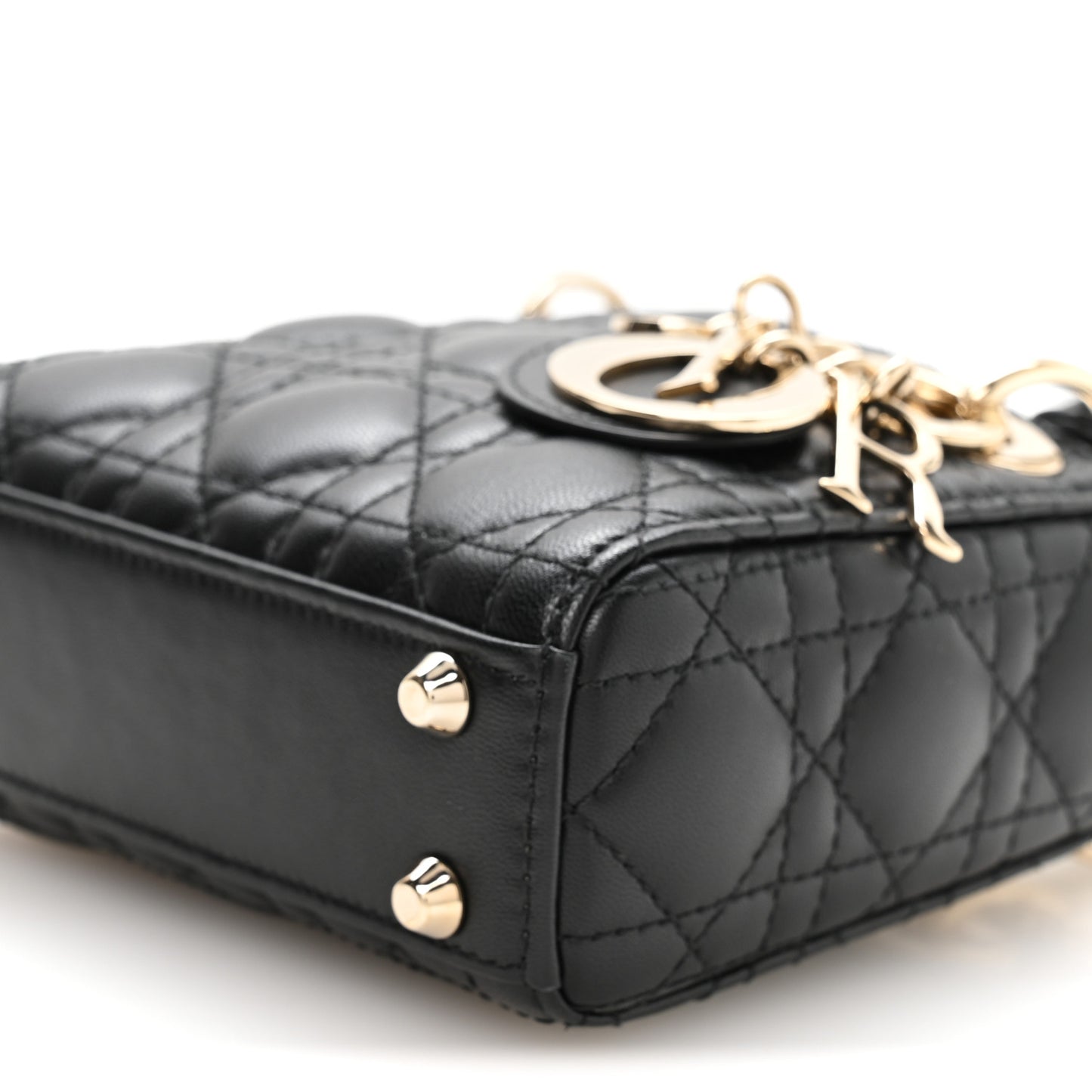 Lambskin Cannage Micro Lady Dior Black