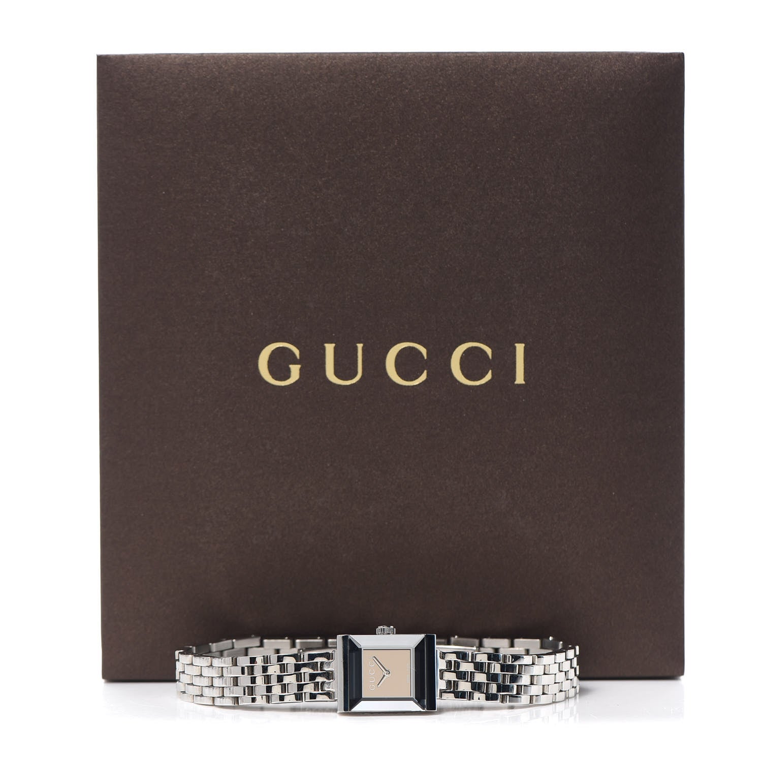 Gucci Stainless Steel 14mm G-Frame Square Quartz Watch Pink 7 of 7
