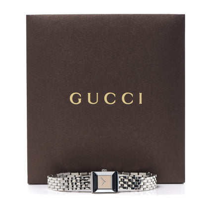Gucci Stainless Steel 14mm G-Frame Square Quartz Watch Pink 7 of 7