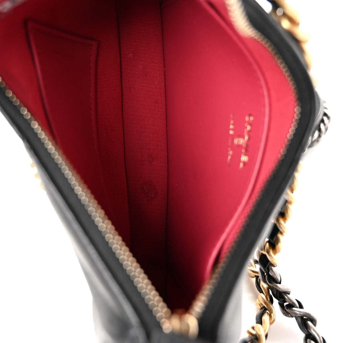 Lambskin Quilted Chanel 19 Hobo Clutch With Chain Black