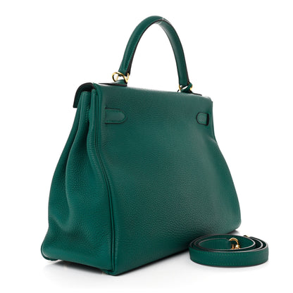 Hermes Togo Kelly Retourne 32 Malachite 3 of 12