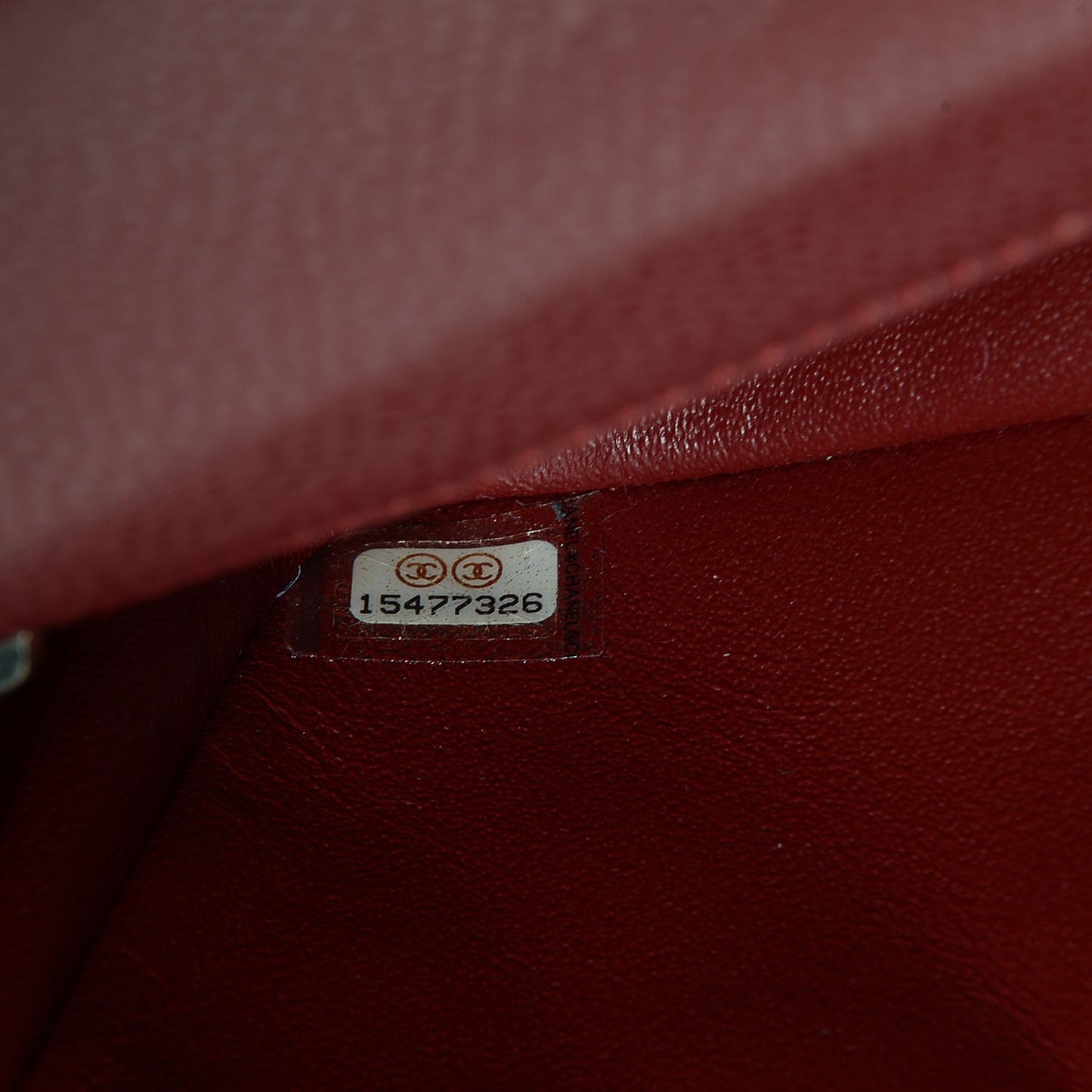 Caviar Quilted Mini Rectangular Flap Dark Red
