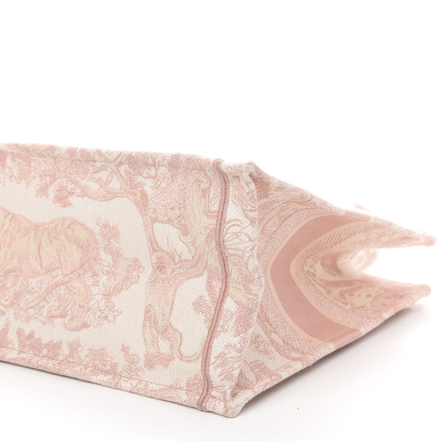 Canvas Embroidered Medium Dioriviera Toile De Jouy Book Tote Rose