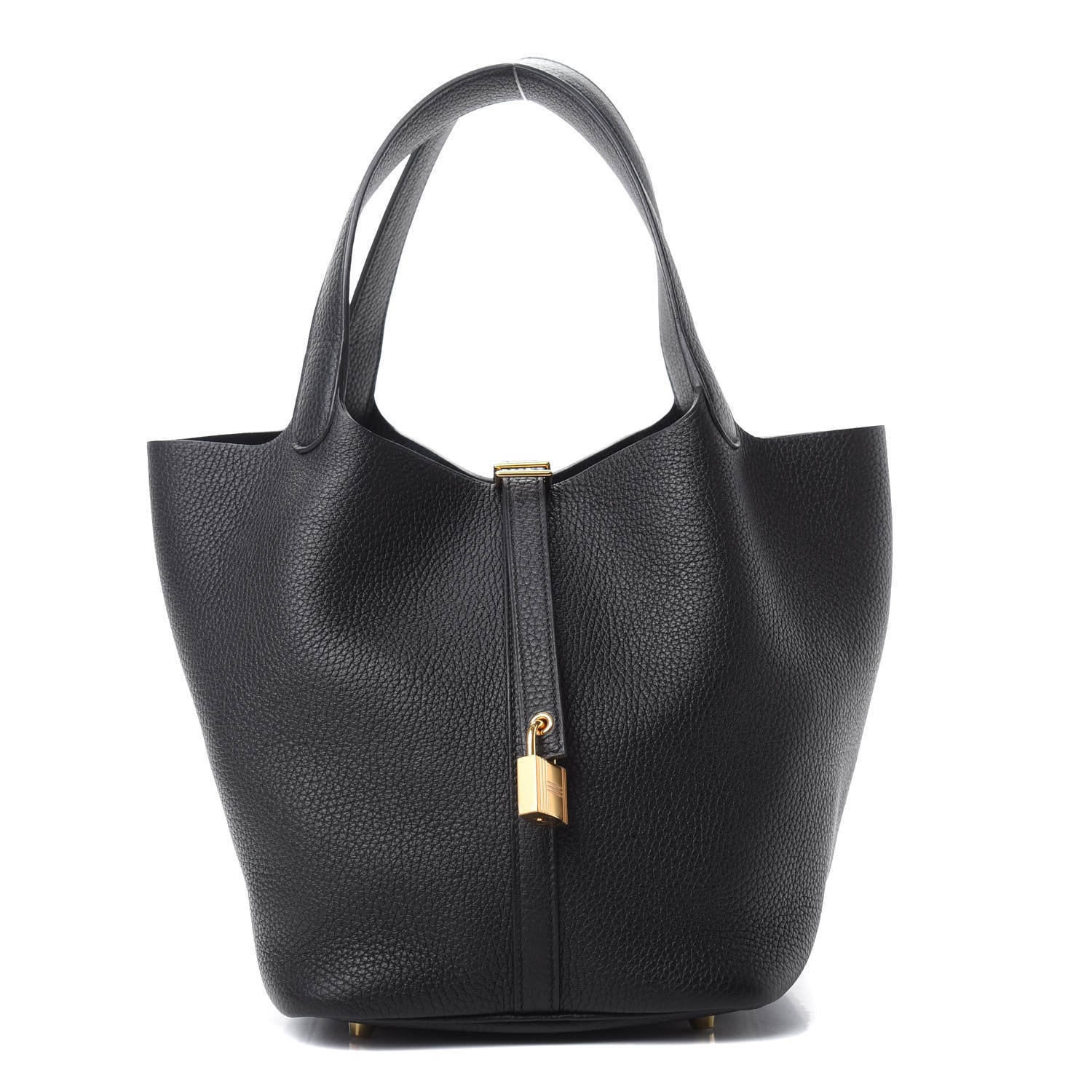 Hermes Taurillon Clemence Picotin Lock 22 MM Black 1 of 11