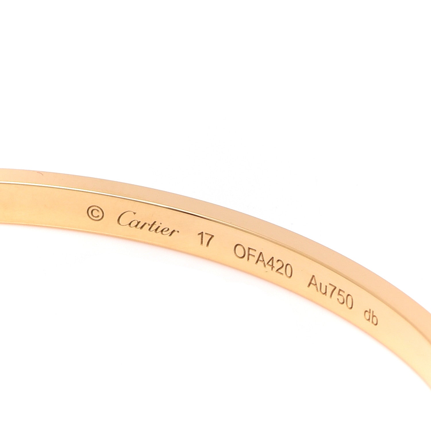 Cartier 18K Yellow Gold Small LOVE Bracelet 17 4 of 6