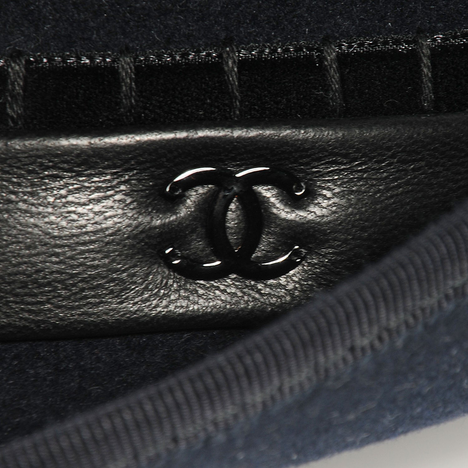 Chanel Rabbit Fur Felt Lambskin Ribbon Paris Dallas Hat Small Navy 6 of 7