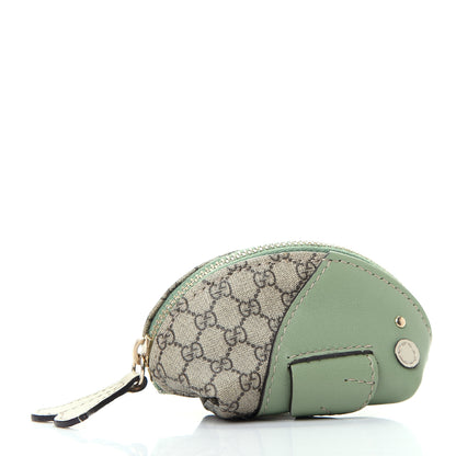 Gucci GG Supreme Monogram Children's Zoo Mini Coin Purse Whale Green 2 of 5