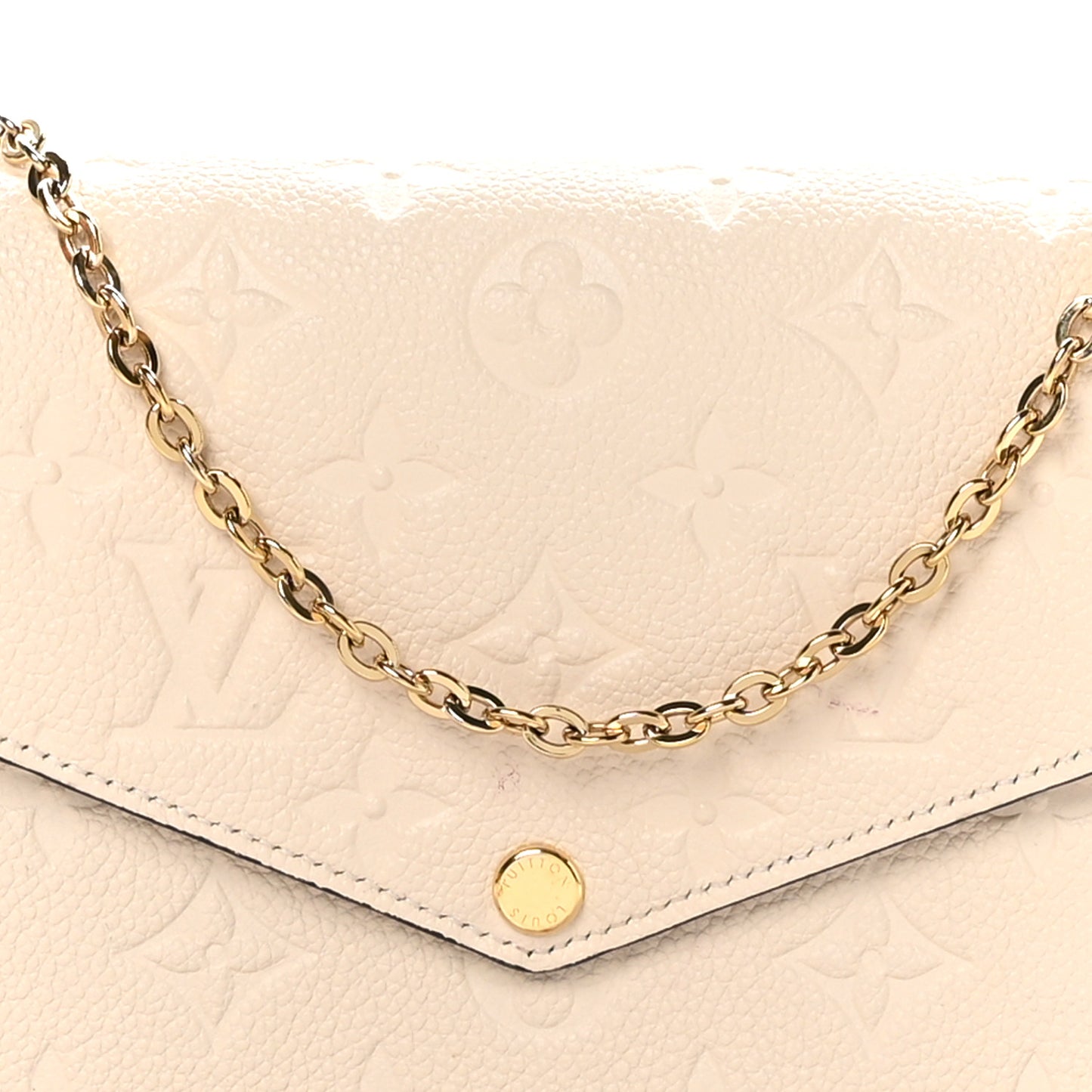 Empreinte Pochette Felicie Chain Wallet Cream