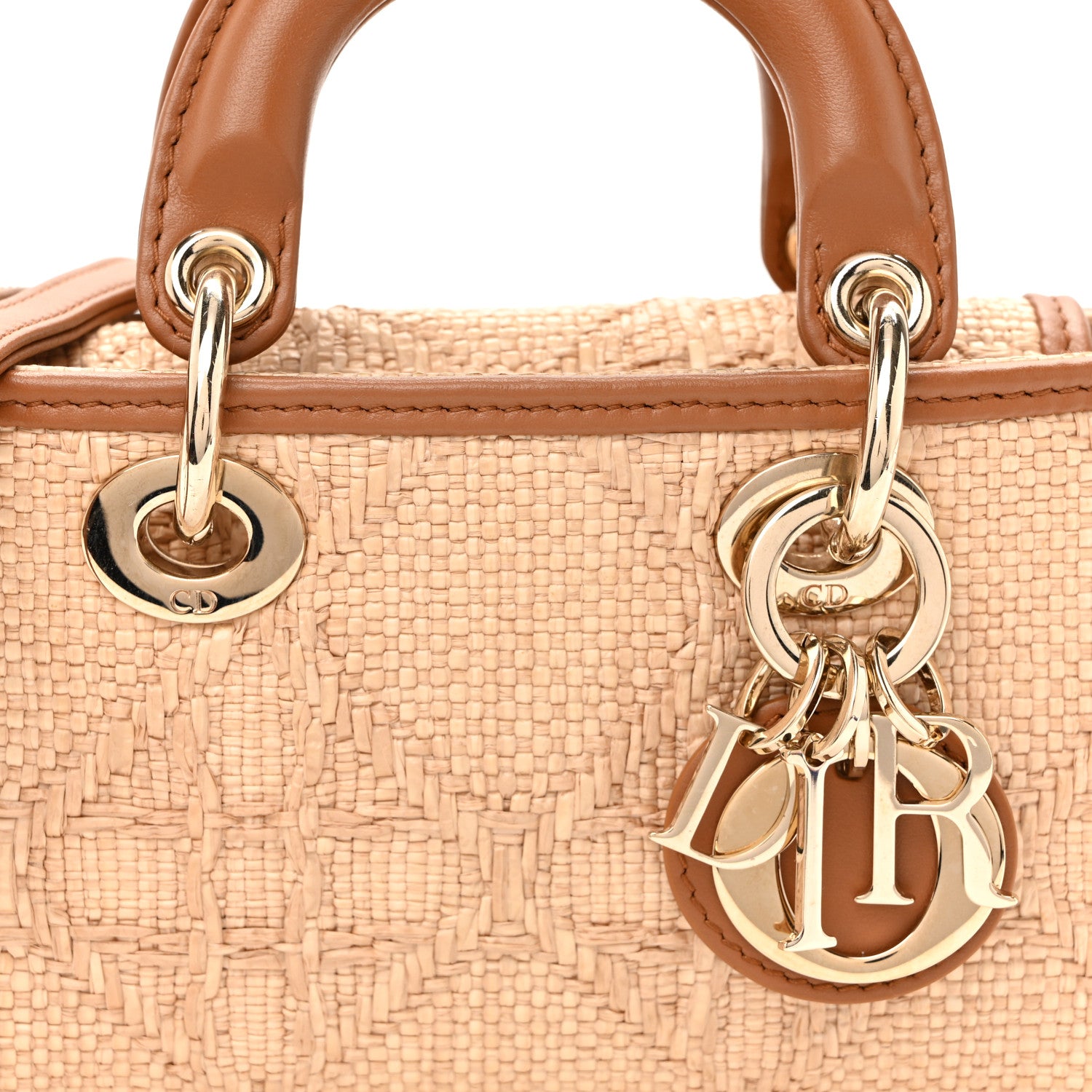 Christian Dior Raffia Micro Cannage Lady D-Joy Natural 1928521
