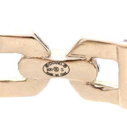 Chanel Crystal CC Vendome Hoop Earrings Gold 4 of 4
