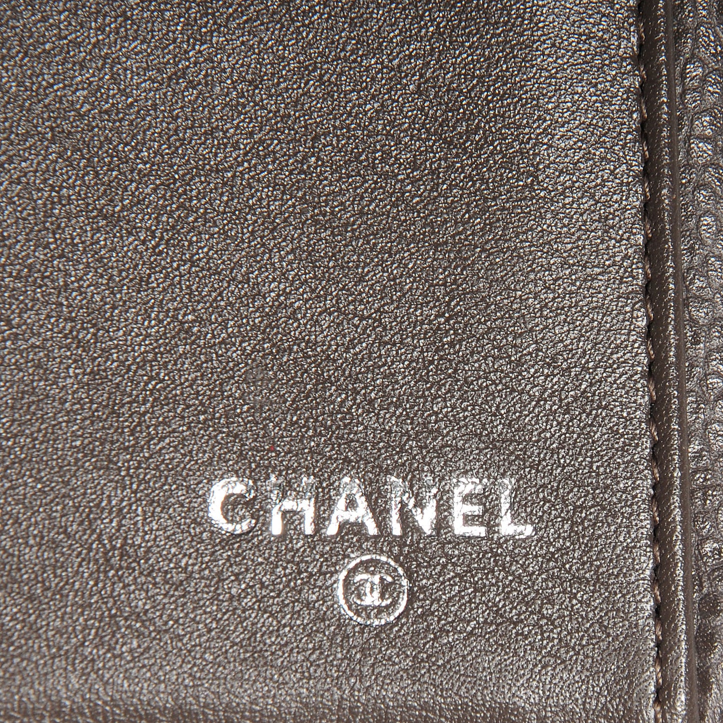 Caviar CC Long Flap French Wallet Dark Grey