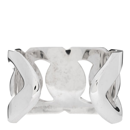 Hermes Sterling Silver Capture Link Cuff Bracelet LG 2 of 3