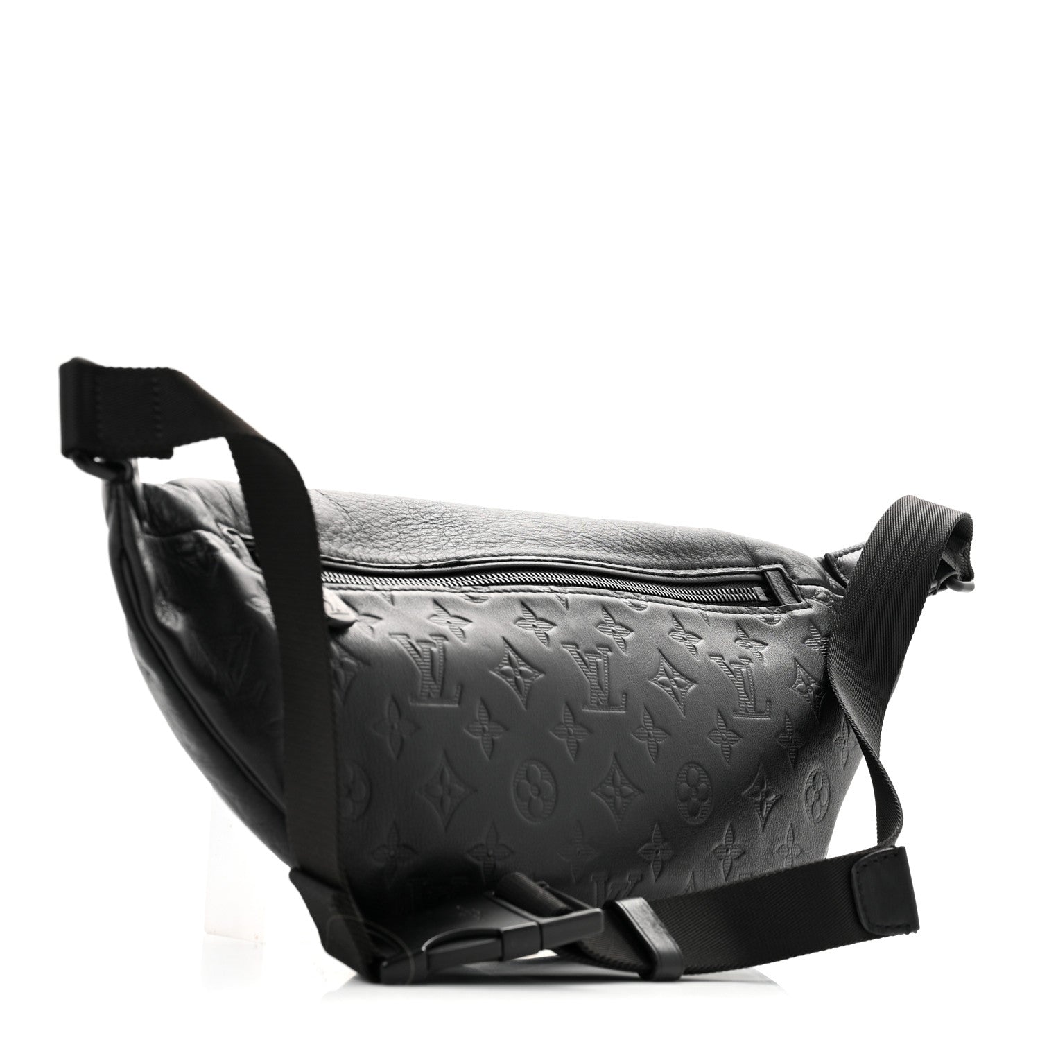 Louis Vuitton Calfskin Monogram Shadow Discovery Bumbag Black 3 of 12