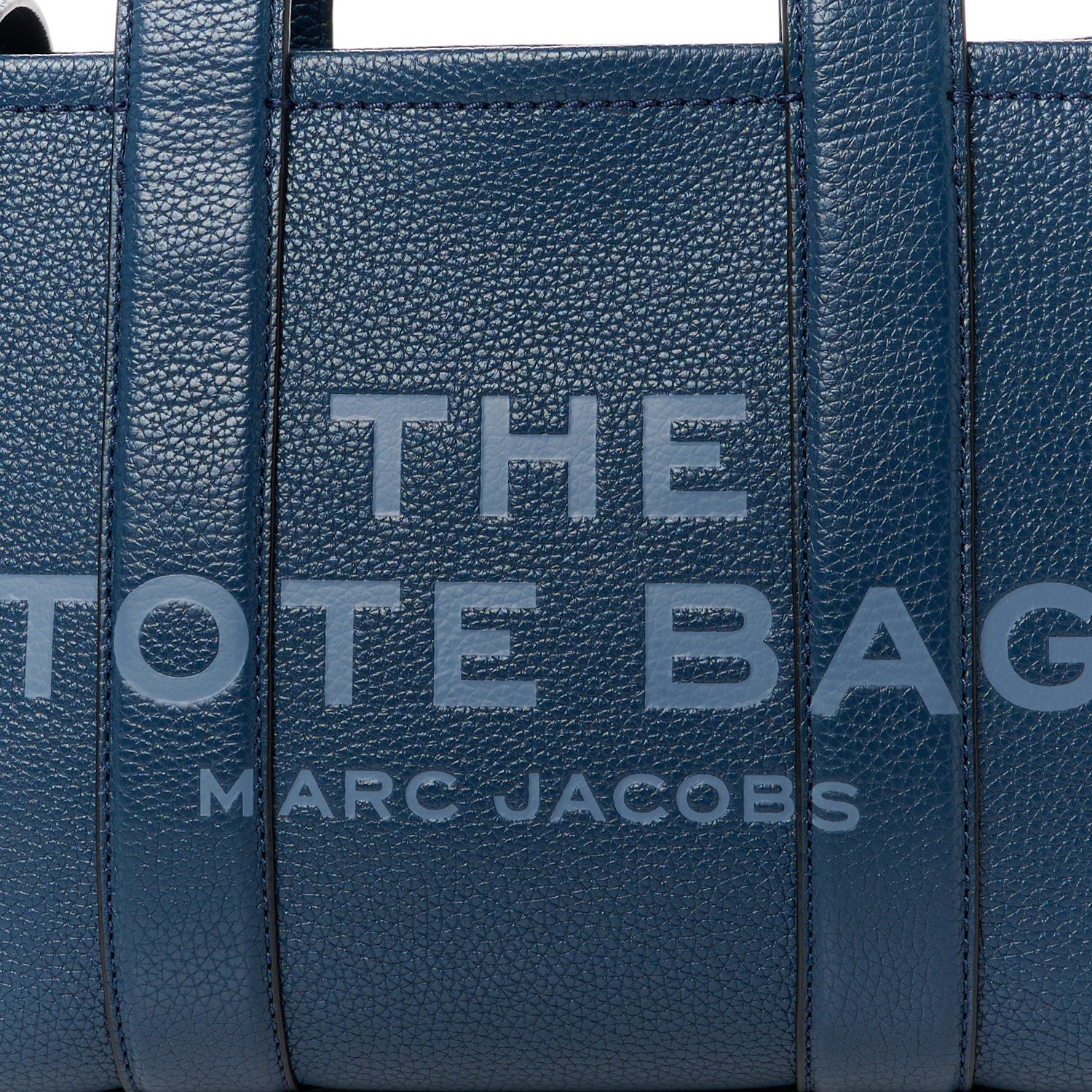 Marc Jacobs Grained Calfskin Small The Tote Bag Blue Sea 10 of 12