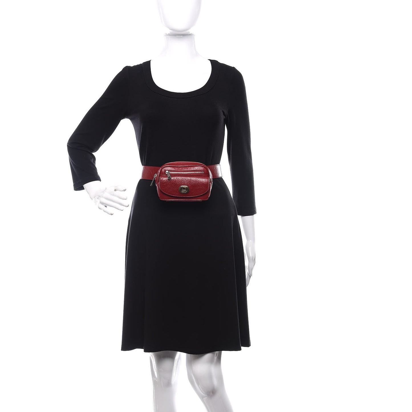 Fluffy Calfskin Mini Morpheus Belt Bag 90 36 Red