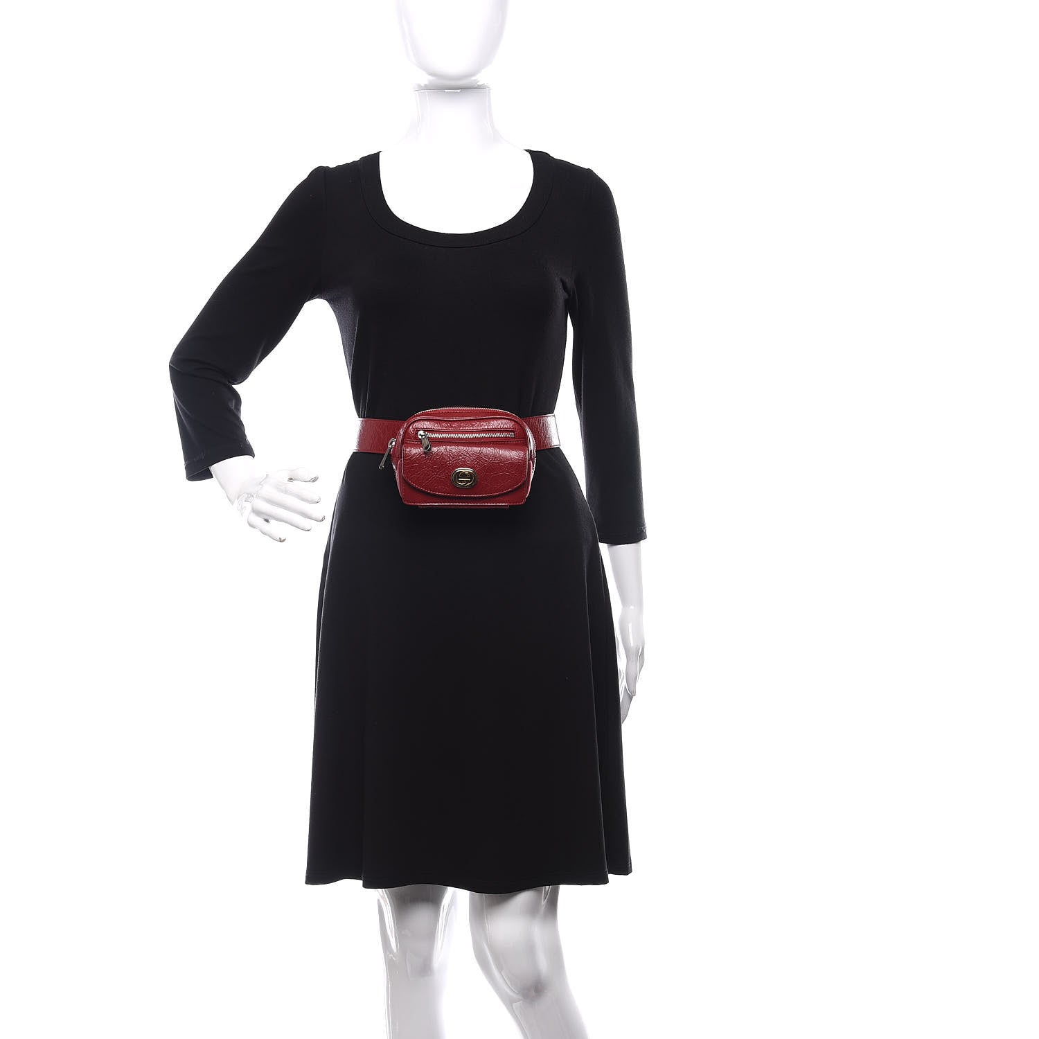 Gucci Fluffy Calfskin Mini Morpheus Belt Bag 90 36 Red 2 of 12