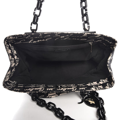 Chanel Canvas Camellia Flower Tote Black 5 of 7