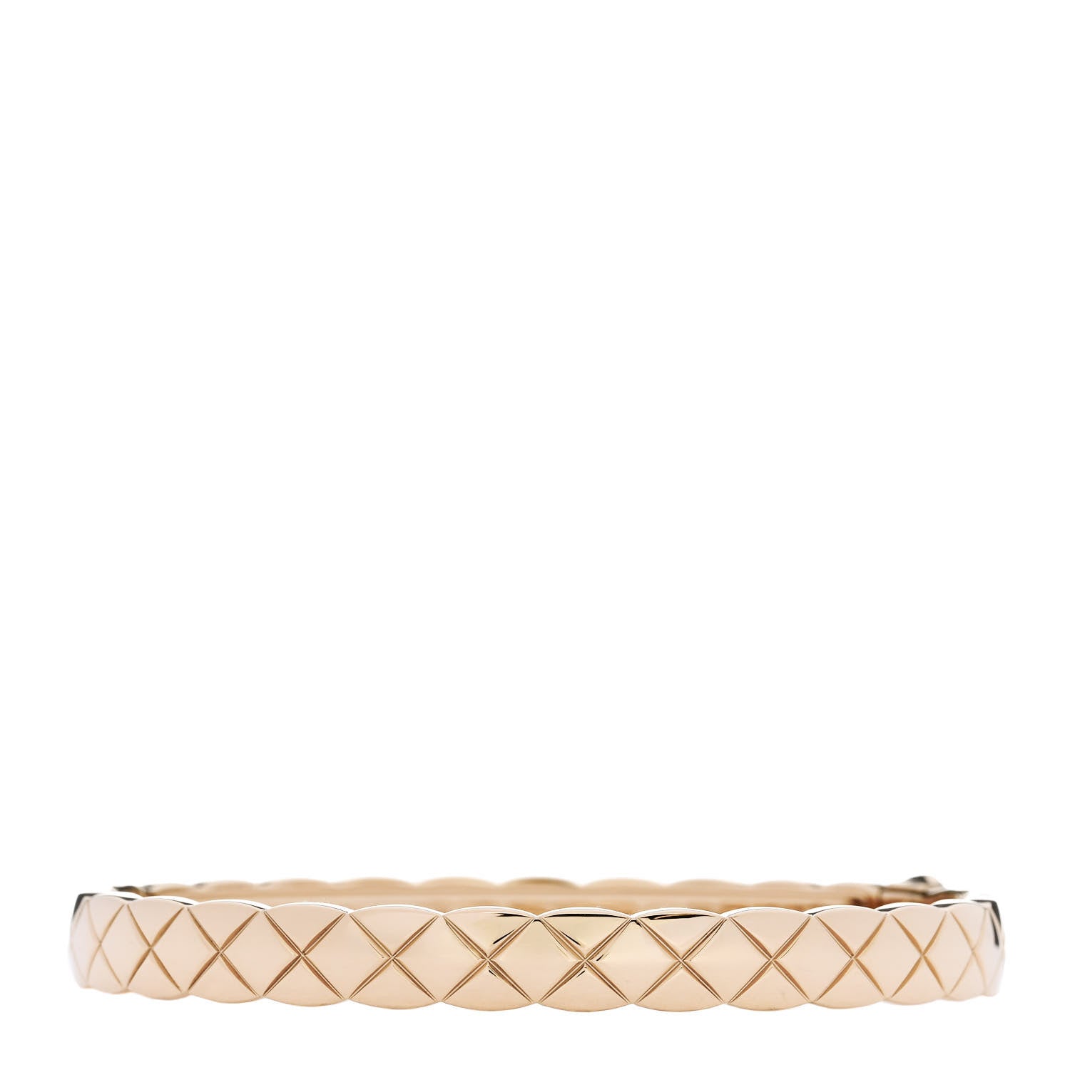 Chanel 18K Beige Gold Coco Crush Bangle Bracelet M 1 of 4