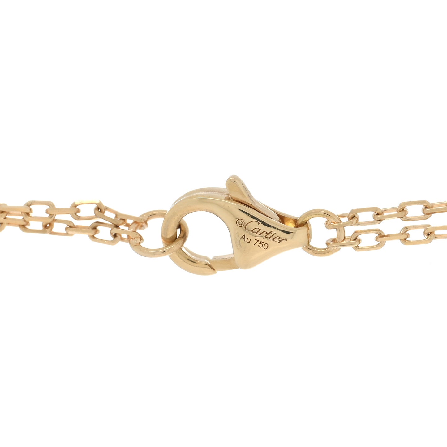 18K Yellow Gold 2 Diamond LOVE Necklace