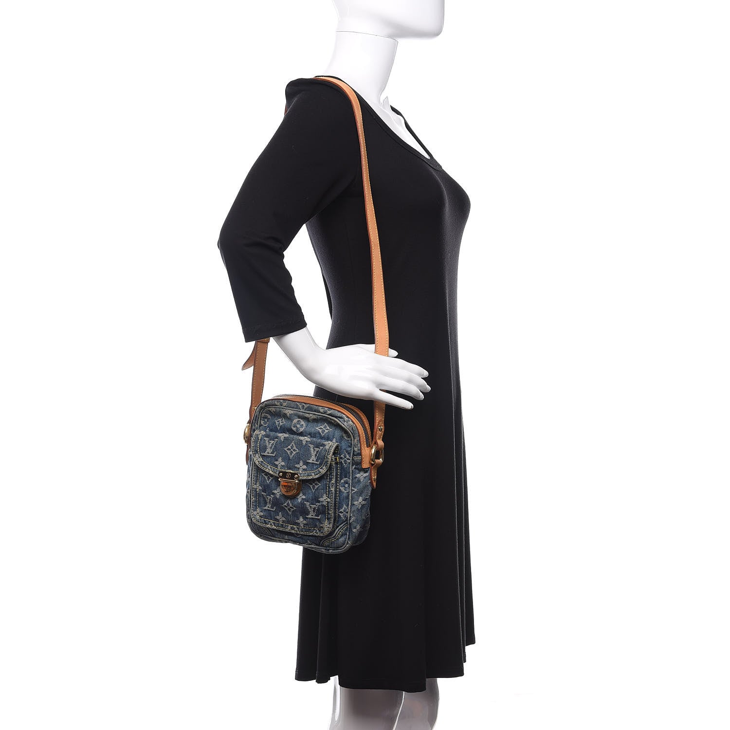 Louis Vuitton Denim Camera Bag Blue 2 of 11