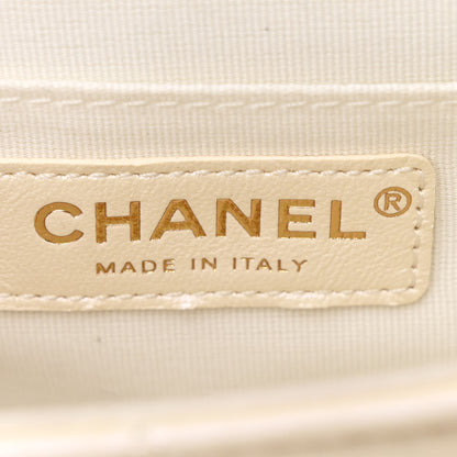 Chanel Iridescent Lambskin Quilted Baywatch Top Handle Flap White 6 of 11