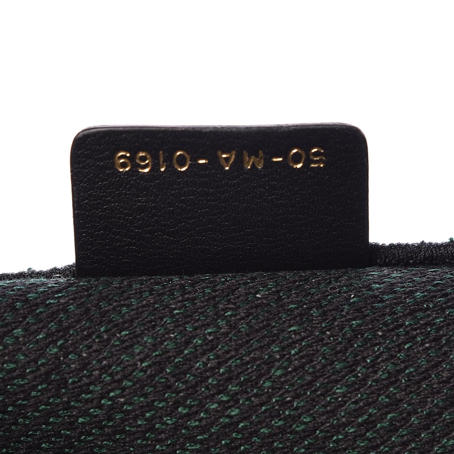 Canvas Embroidered Checkered Book Tote Black Green