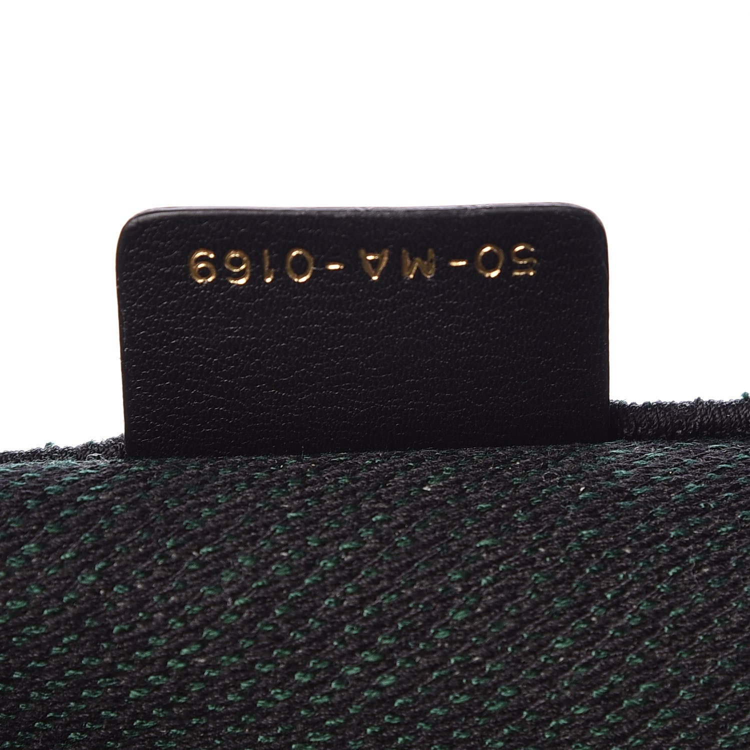 Christian Dior Canvas Embroidered Checkered Book Tote Black Green 7 of 11