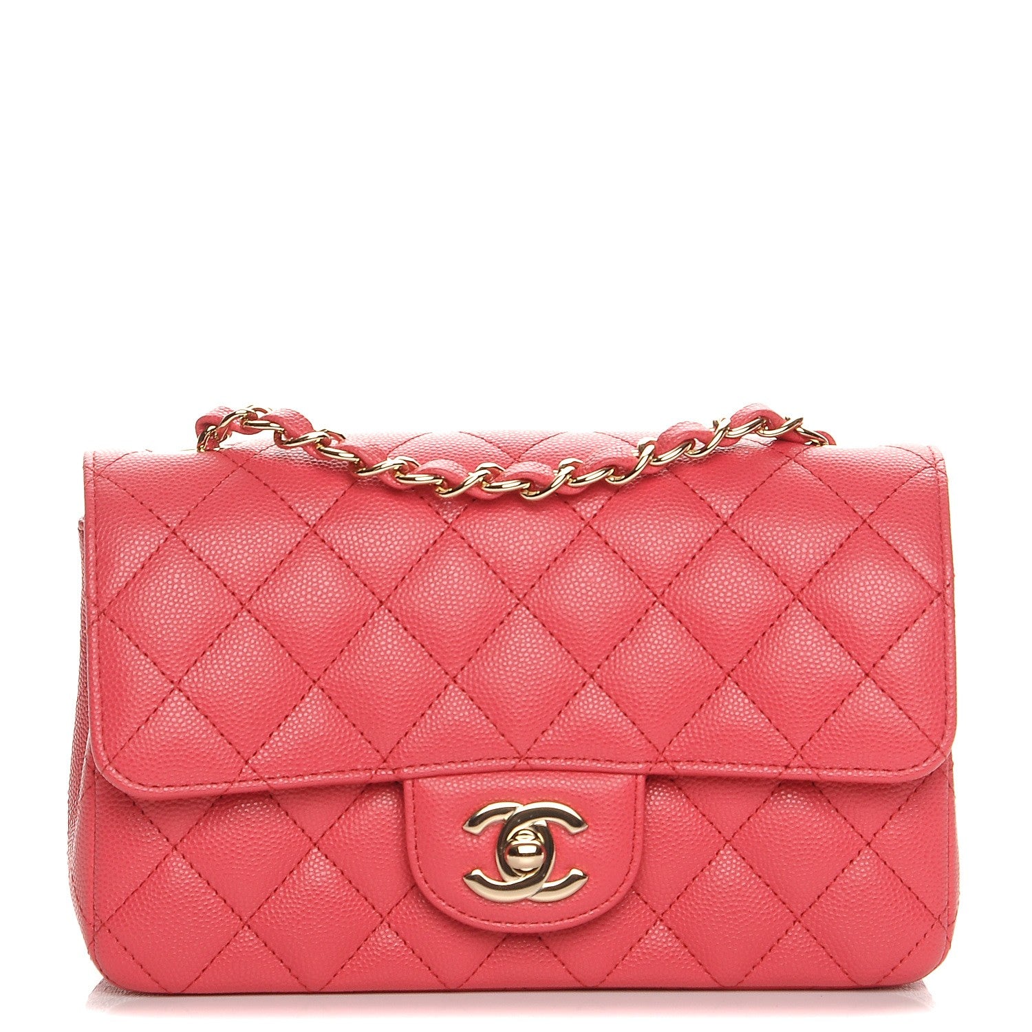 Chanel Caviar Quilted Mini Rectangular Flap Dark Pink 1 of 8
