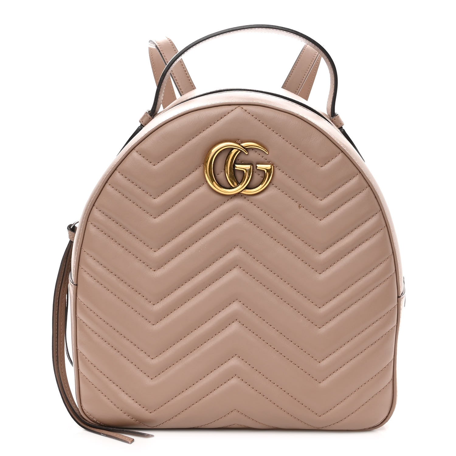Gucci Calfskin Matelasse GG Marmont Dome Backpack Porcelain Rose 1 of 13