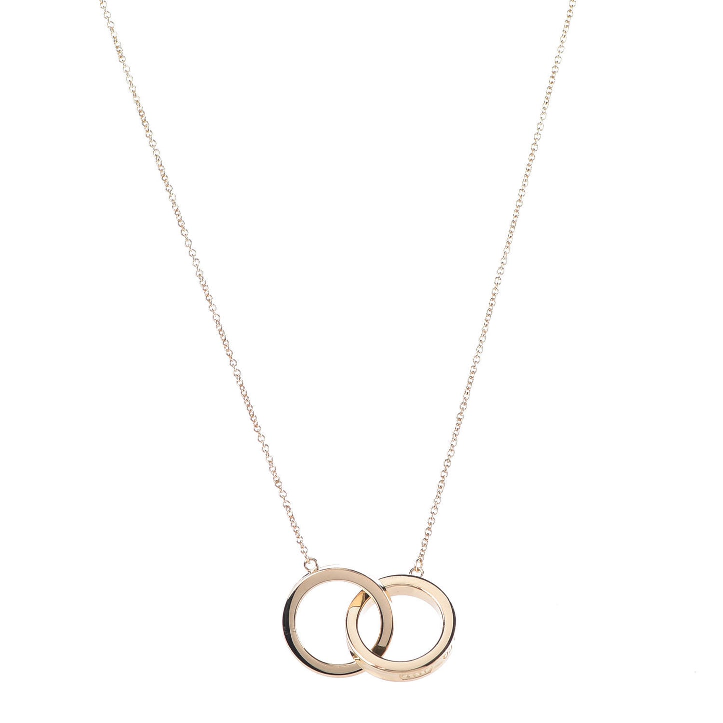 18K Yellow Gold 1837 Interlocking Circles Pendant Necklace