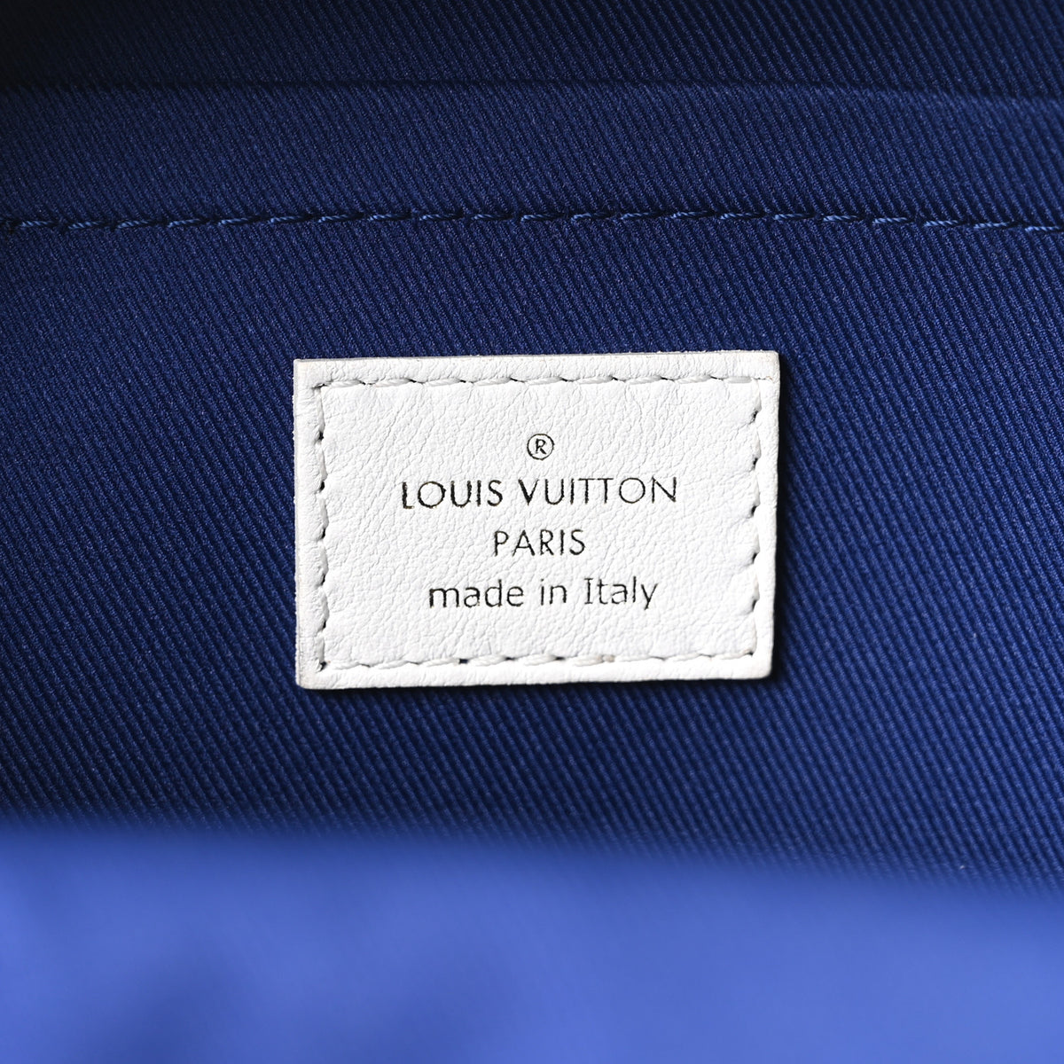 Jacquard Velvet Monogram Palm Springs Backpack Mini Blue