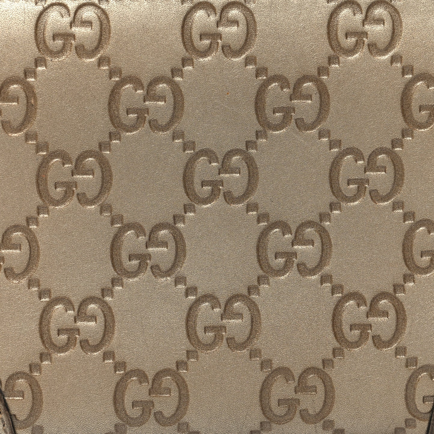 Metallic Guccissima Microguccissima Bree Zip Around Wallet Golden Beige