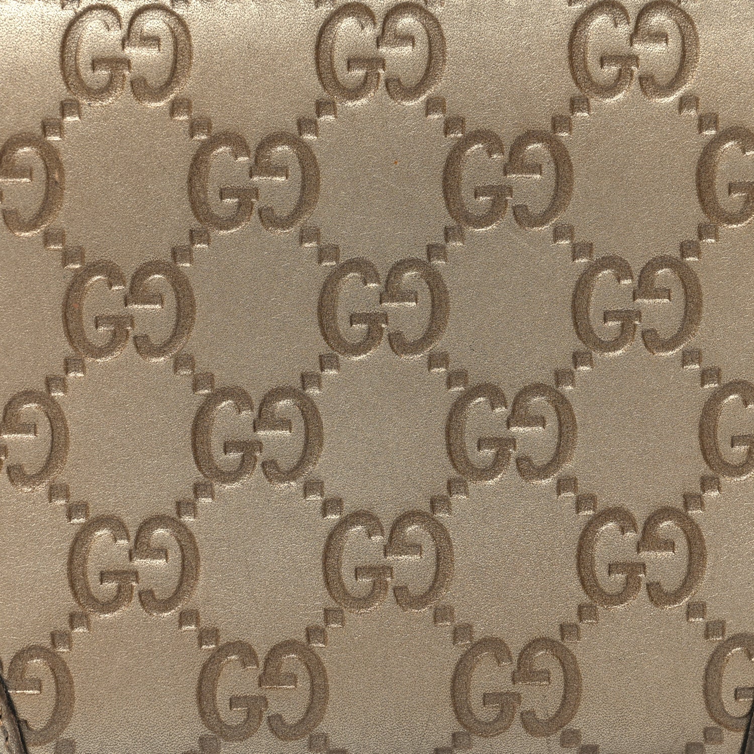 Gucci Metallic Guccissima Microguccissima Bree Zip Around Wallet Golden Beige 8 of 12