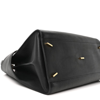 Salvatore Ferragamo Calfskin Large Hug Soft Bicolor Shoulder Bag Black Flame Red 8 of 9