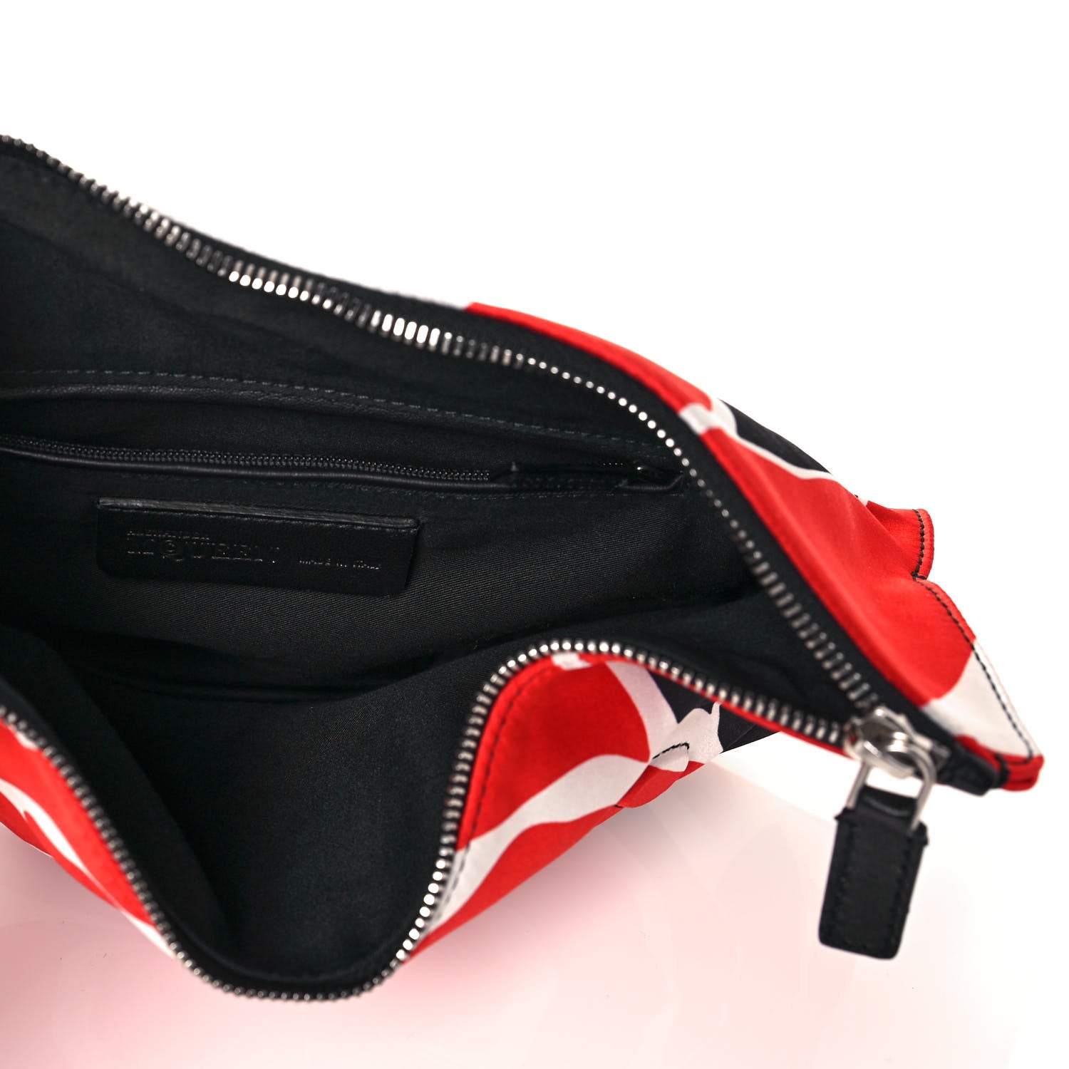 Alexander McQueen Silk Flower Collage De Manta Clutch Red Black White 5 of 13